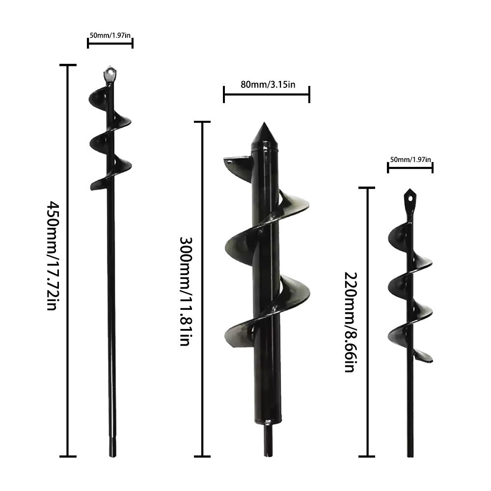 Garden Auger Spiral Drill Bit  - đánh giá và giá Post Hole Digger